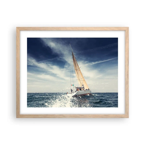 Poster în ramă de stejar deschis - Nu ne vor prinde din urmă! - 50x40 cm