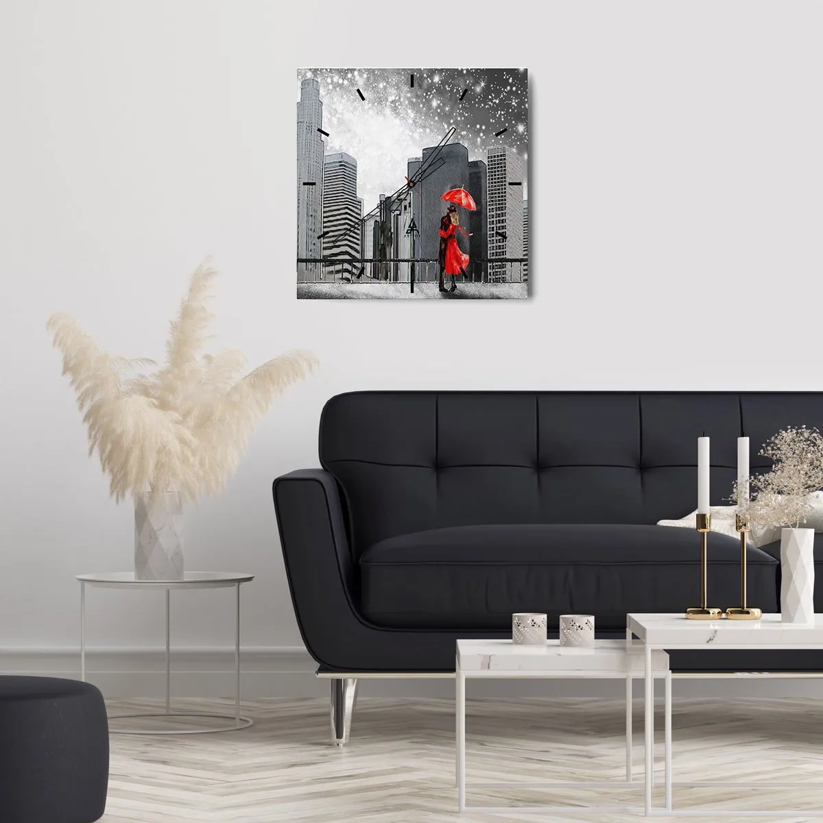 Ceas de perete - Ceas pe sticlă - Un om, nu o piatră - 30x30 cm