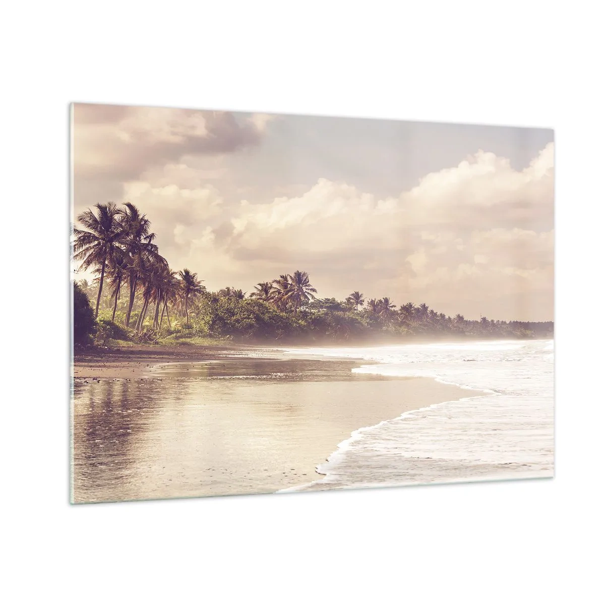 Tablou pe sticlă - Mângâind valurile - 100x70 cm