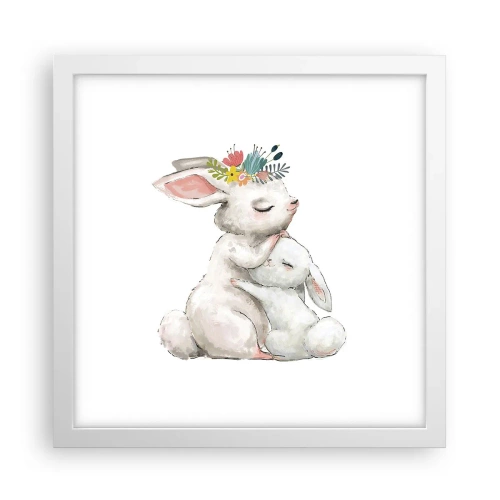 Poster în ramă albă - Ca la mama - 30x30 cm