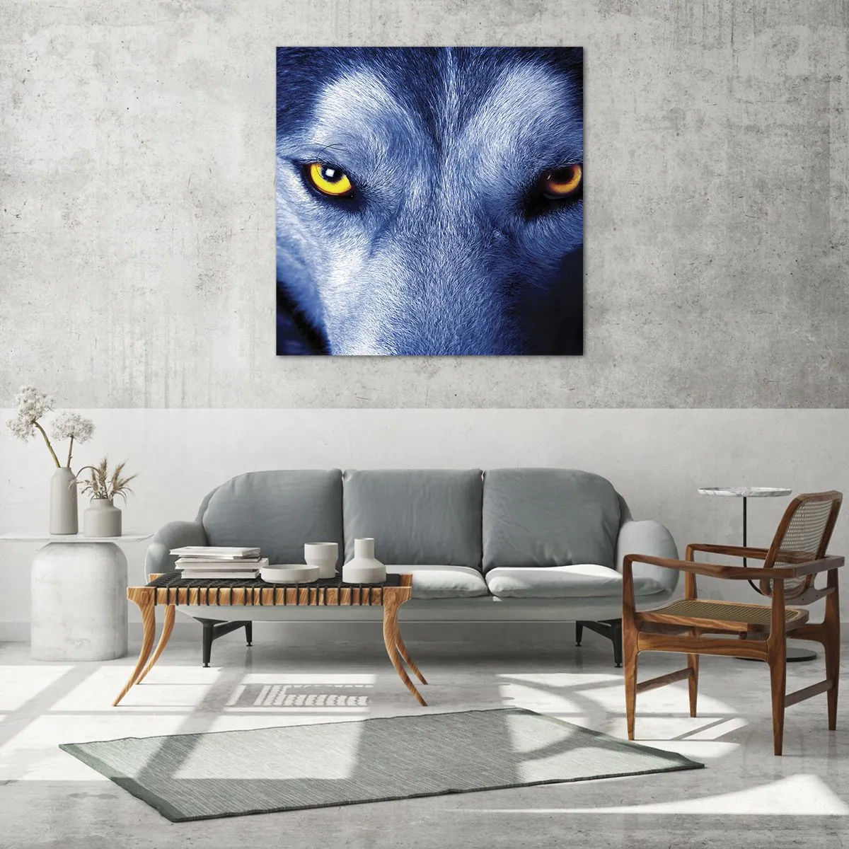 Tablou pe sticlă - O privire hipnotizantă - 50x50 cm