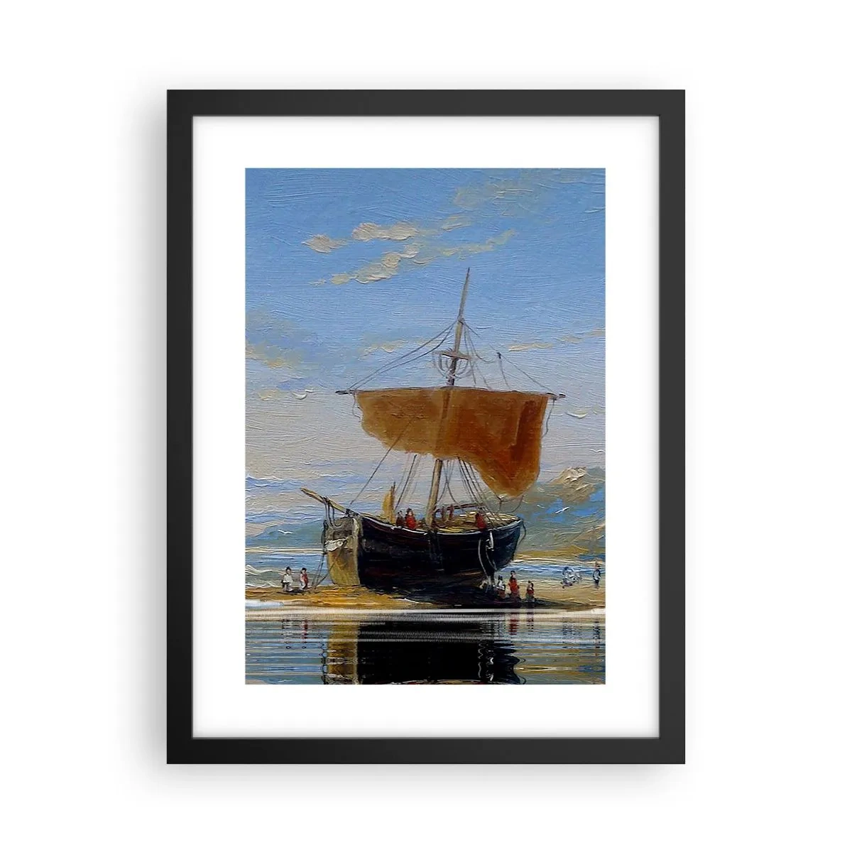 Poster în ramă neagră - Apă, pământ, aer - 30x40 cm