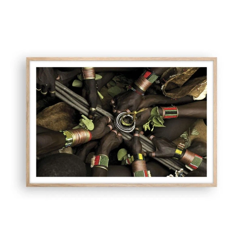 Poster în ramă de stejar deschis - Împreună - 91x61 cm