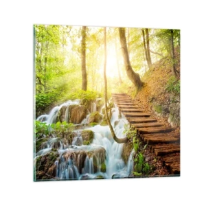 Tablou pe sticlă - Răcirea dorită - 40x40 cm