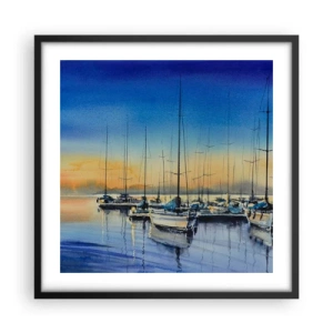 Poster în ramă neagră - Sfârșitul unei zile bune - 50x50 cm