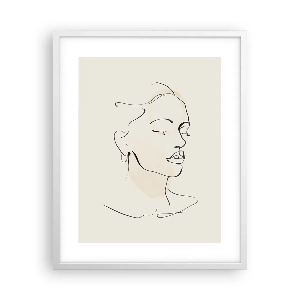 Poster în ramă albă - Cu o linie sigură - 40x50 cm