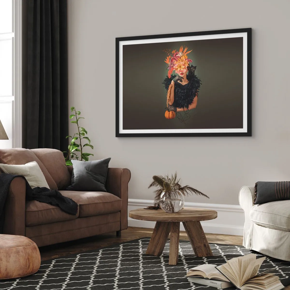 Poster în ramă neagră - Magia vrăjitoarei - 70x50 cm