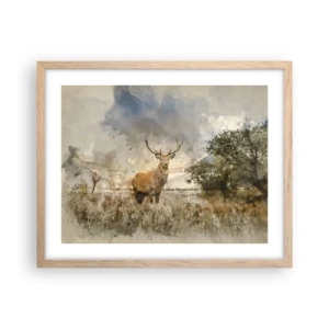 Poster în ramă de stejar deschis - Demnitate - putere - măreție - 50x40 cm