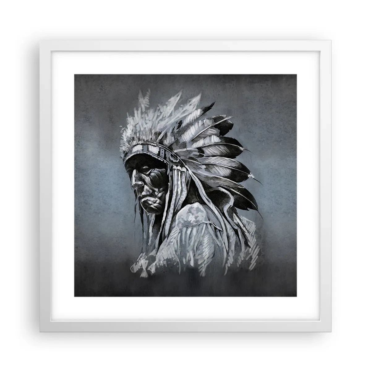 Poster în ramă albă - Înapoi la rădăcini - 40x40 cm