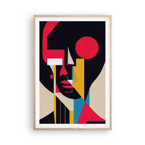 Poster în ramă de stejar deschis - Lumea ei interioară - 61x91 cm