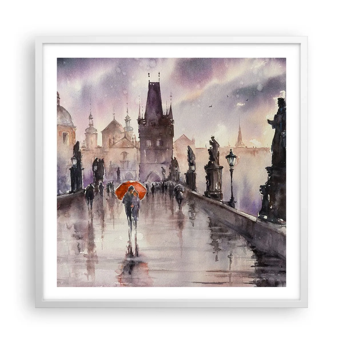 Poster în ramă albă - Oamenii nu se schimbă - 60x60 cm