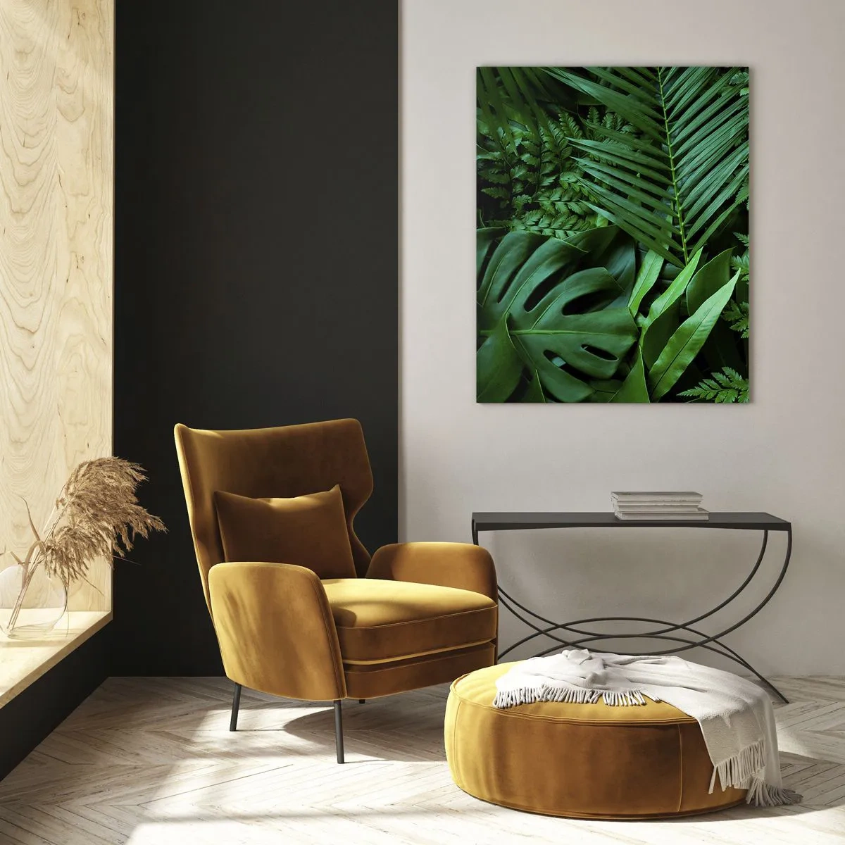Tablou pe sticlă - Înfășurate în verde - 50x70 cm