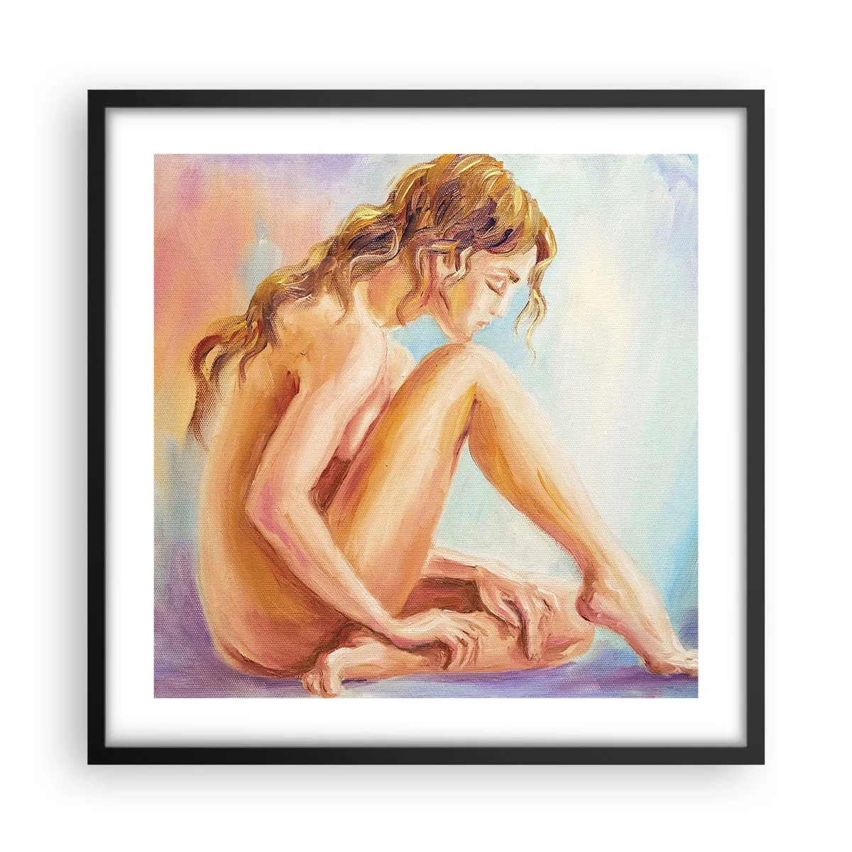 Poster în ramă neagră - Gest de tinerețe - 50x50 cm