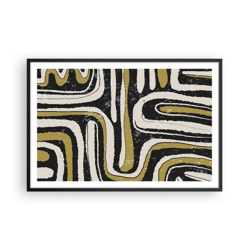 Poster în ramă neagră - Compoziție: pasaje și alei - 91x61 cm