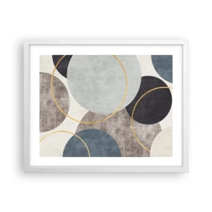 Poster în ramă albă - Roată cu roată - 50x40 cm