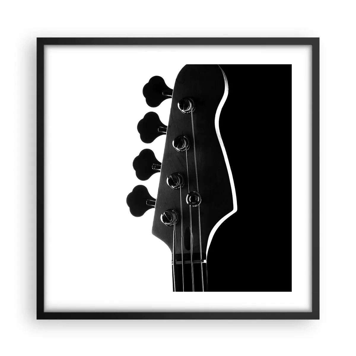 Poster în ramă neagră - Tăcere de rock - 50x50 cm