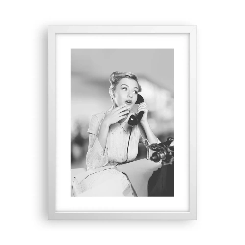 Poster în ramă albă - Bună ziua, suntem în anii '50. - 30x40 cm