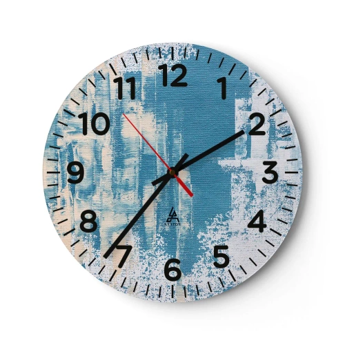 Ceas de perete - Ceas pe sticlă - Prin ţurţur de gheață - 40x40 cm