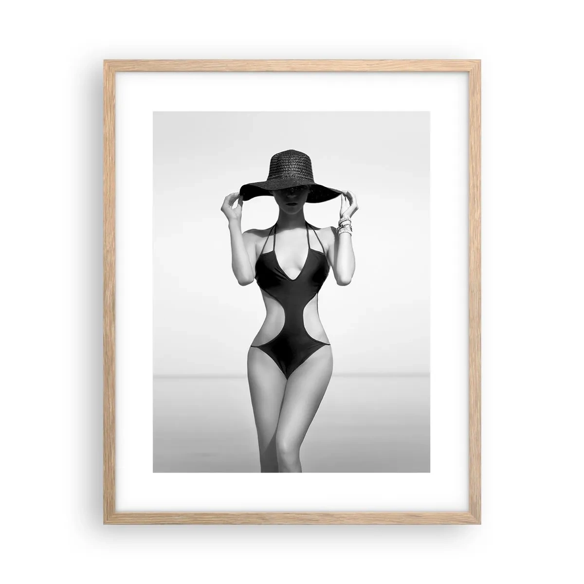 Poster în ramă de stejar deschis - Numele meu este: Eleganța - 40x50 cm