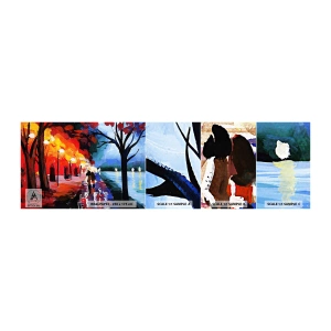 Mostră de Tapet Standard Eco - Toamnă înflăcărată în parc - Abstracția, Peisaj, Aleea Parcului - 100x30 cm