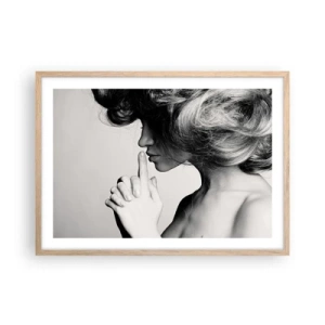 Poster în ramă de stejar deschis - Ascultă-te pe tine însuți - 70x50 cm