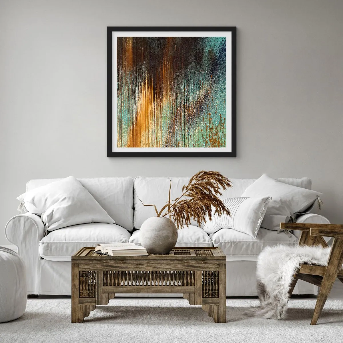 Poster în ramă neagră - O compoziție cromatică neaccidentală - 30x30 cm