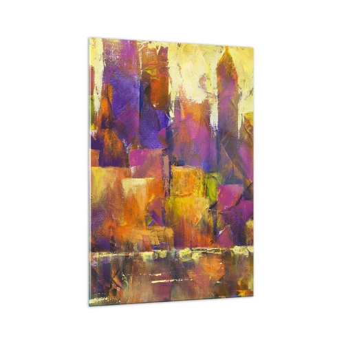 Tablou pe sticlă - Compoziția metropolitană - 70x100 cm
