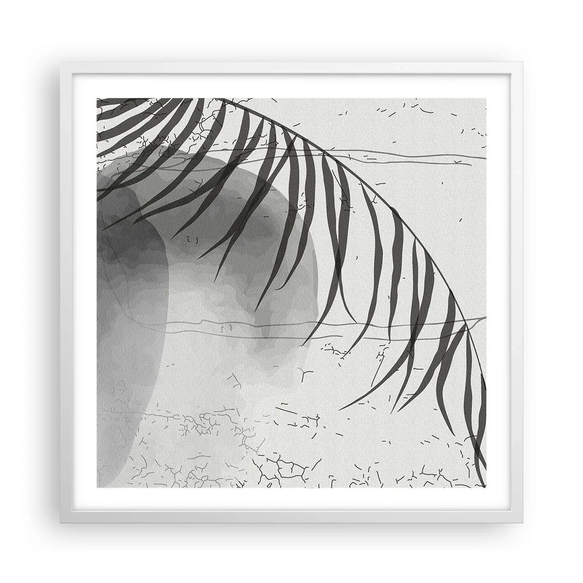 Poster în ramă albă - Exotismul subtil al naturii - 60x60 cm