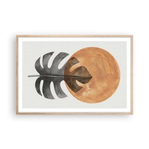 Poster în ramă de stejar deschis - Doar soarele - 91x61 cm