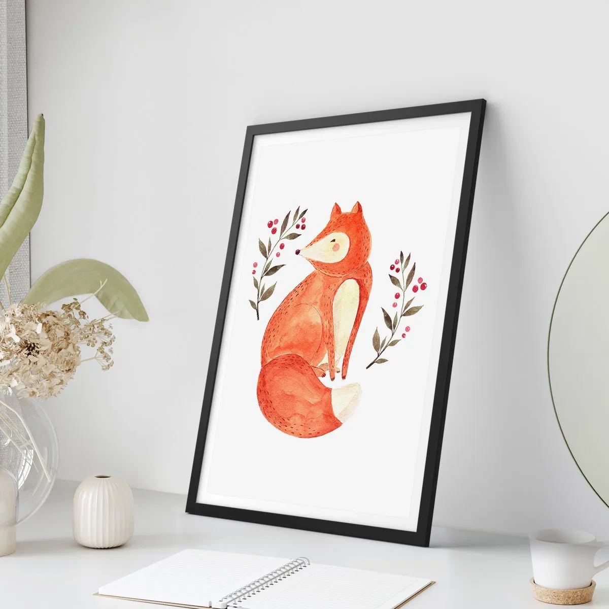 Poster în ramă neagră - Micuțul roșcat - 61x91 cm