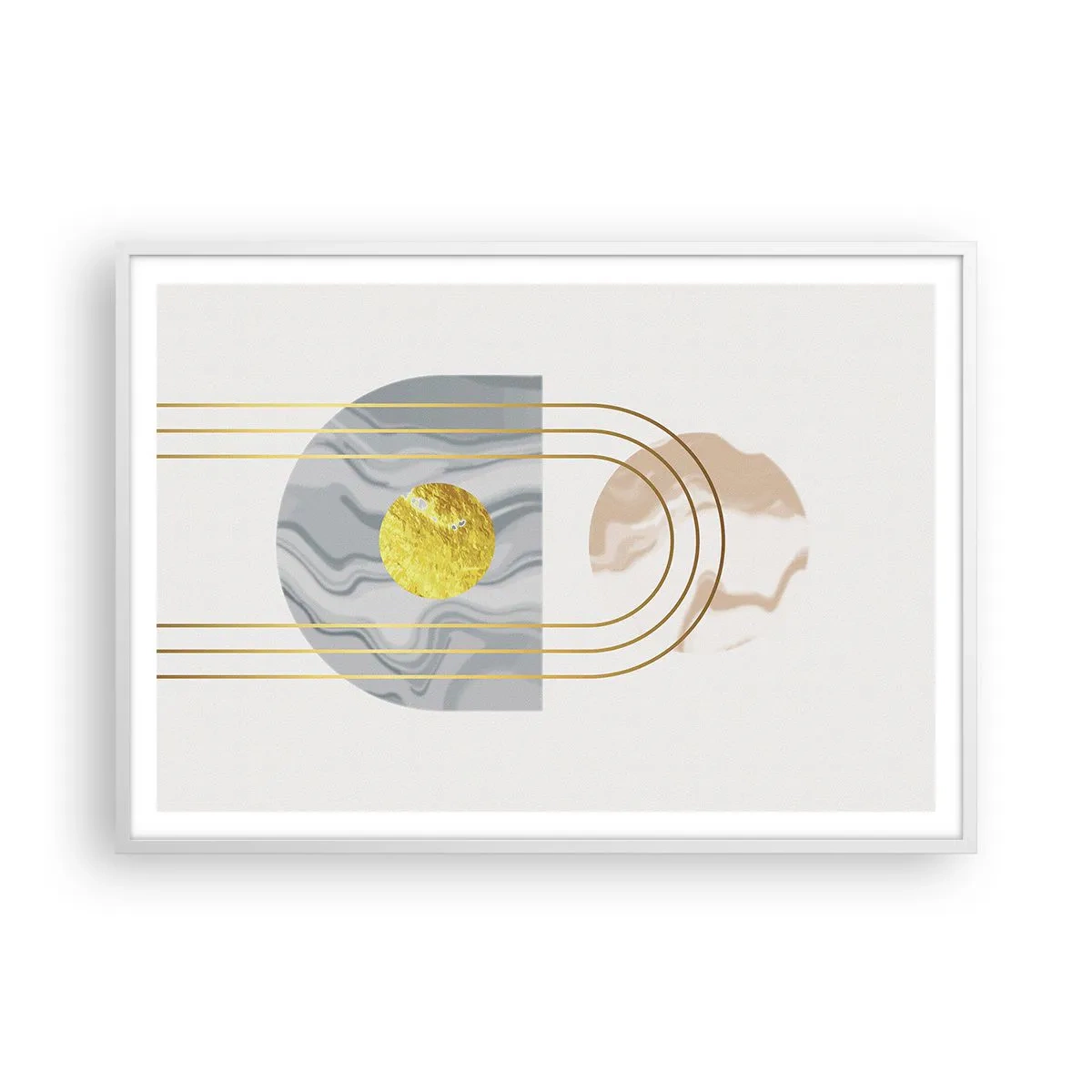 Poster în ramă albă - Lumină și strălucire - 100x70 cm