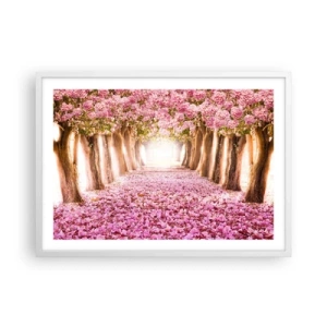 Poster în ramă albă - Drumul spre paradis - 70x50 cm