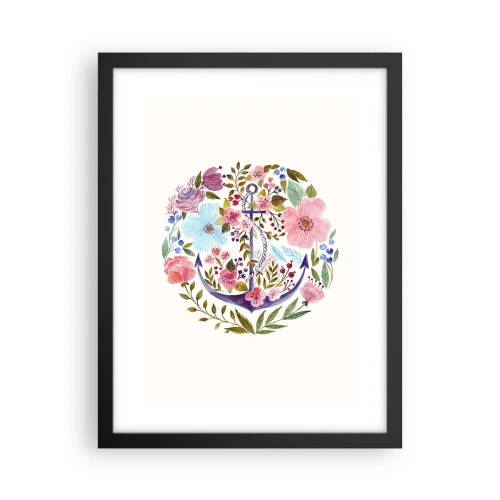 Poster în ramă neagră - Somnul bun al marinarului - 30x40 cm