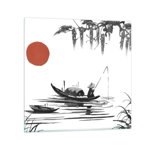 Tablou pe sticlă - O după-amiază asiatică - 50x50 cm