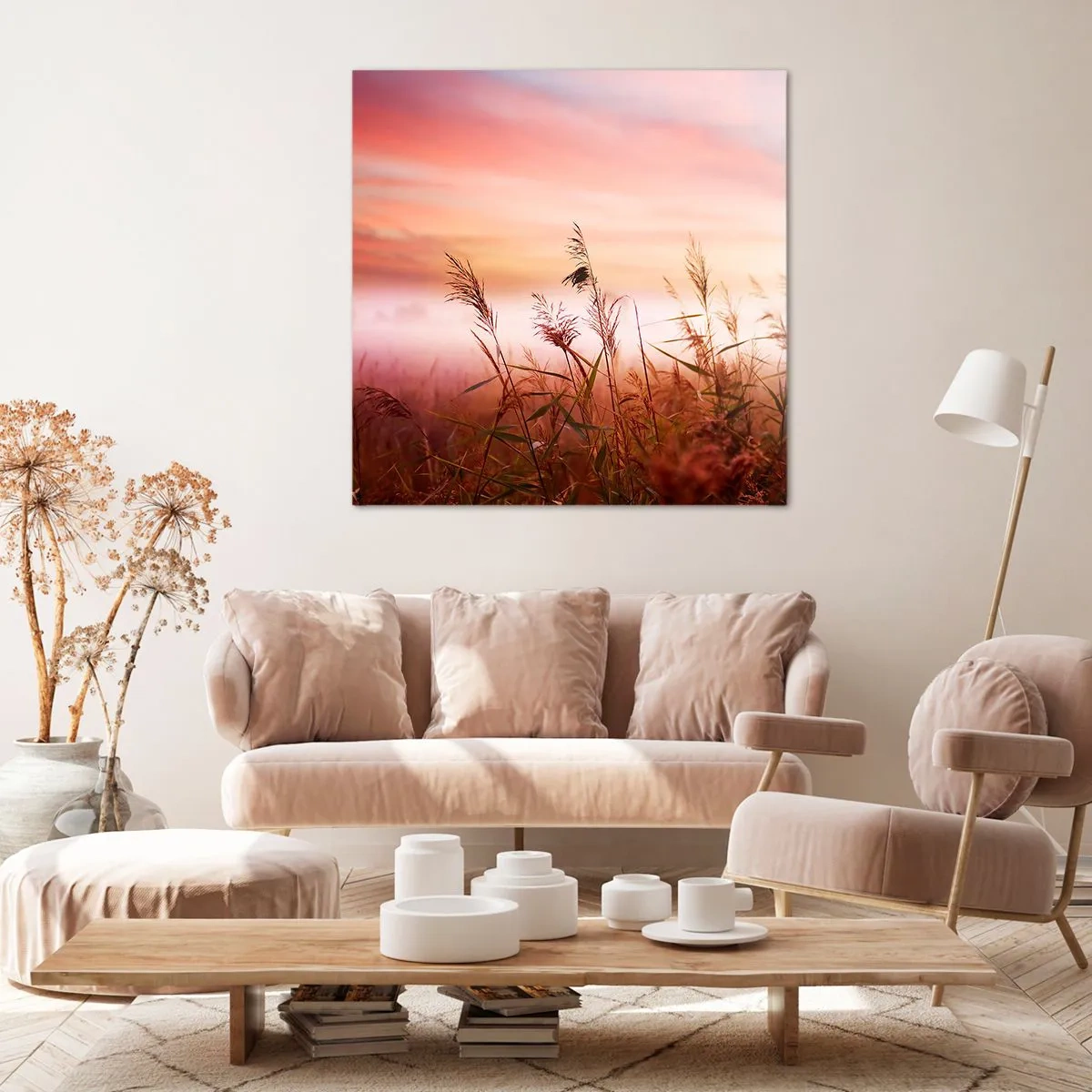 Tablou pe pânză - Zmeuri, suflante, vânt - 60x60 cm