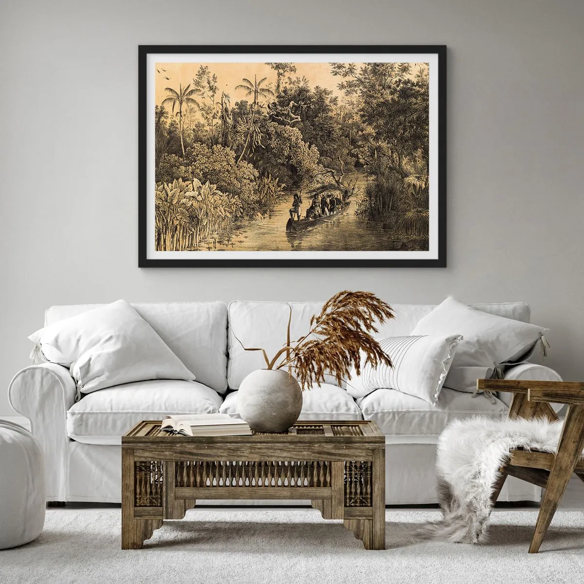 Poster în ramă neagră - Călătorie la sursă - 100x70 cm