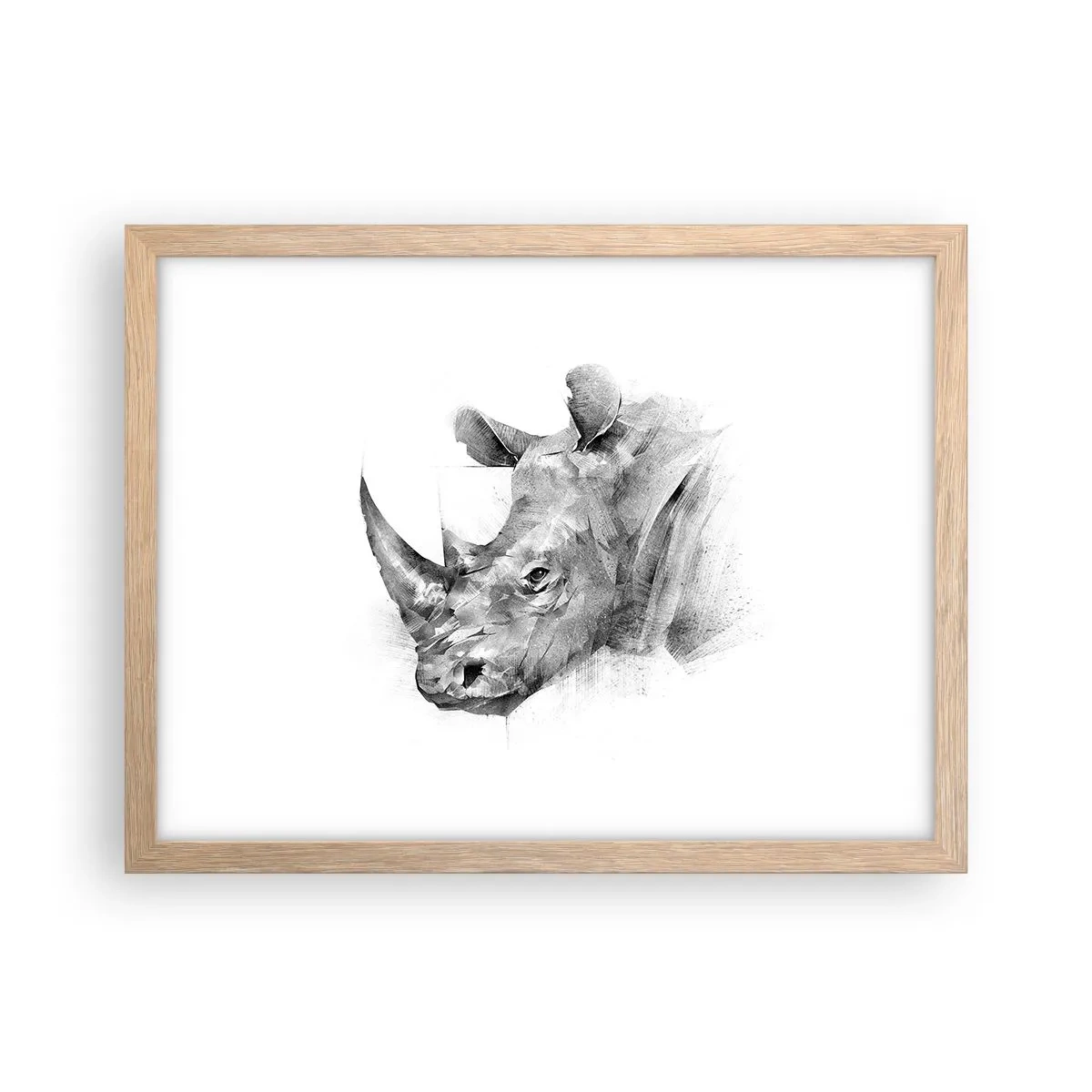 Poster în ramă de stejar deschis - Portret african - 40x30 cm