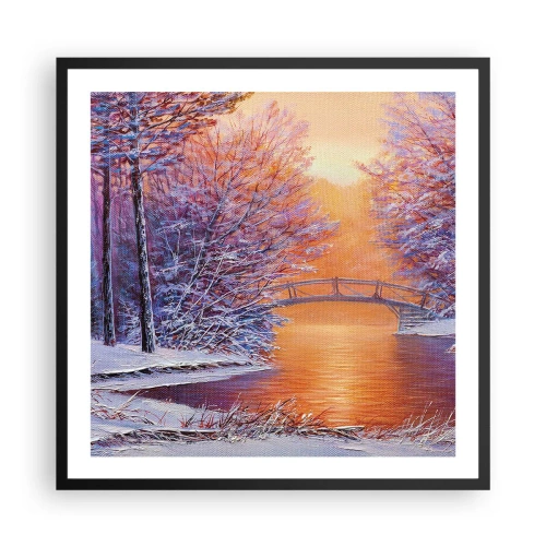 Poster în ramă neagră - Hai să ne întâlnim aici - 60x60 cm