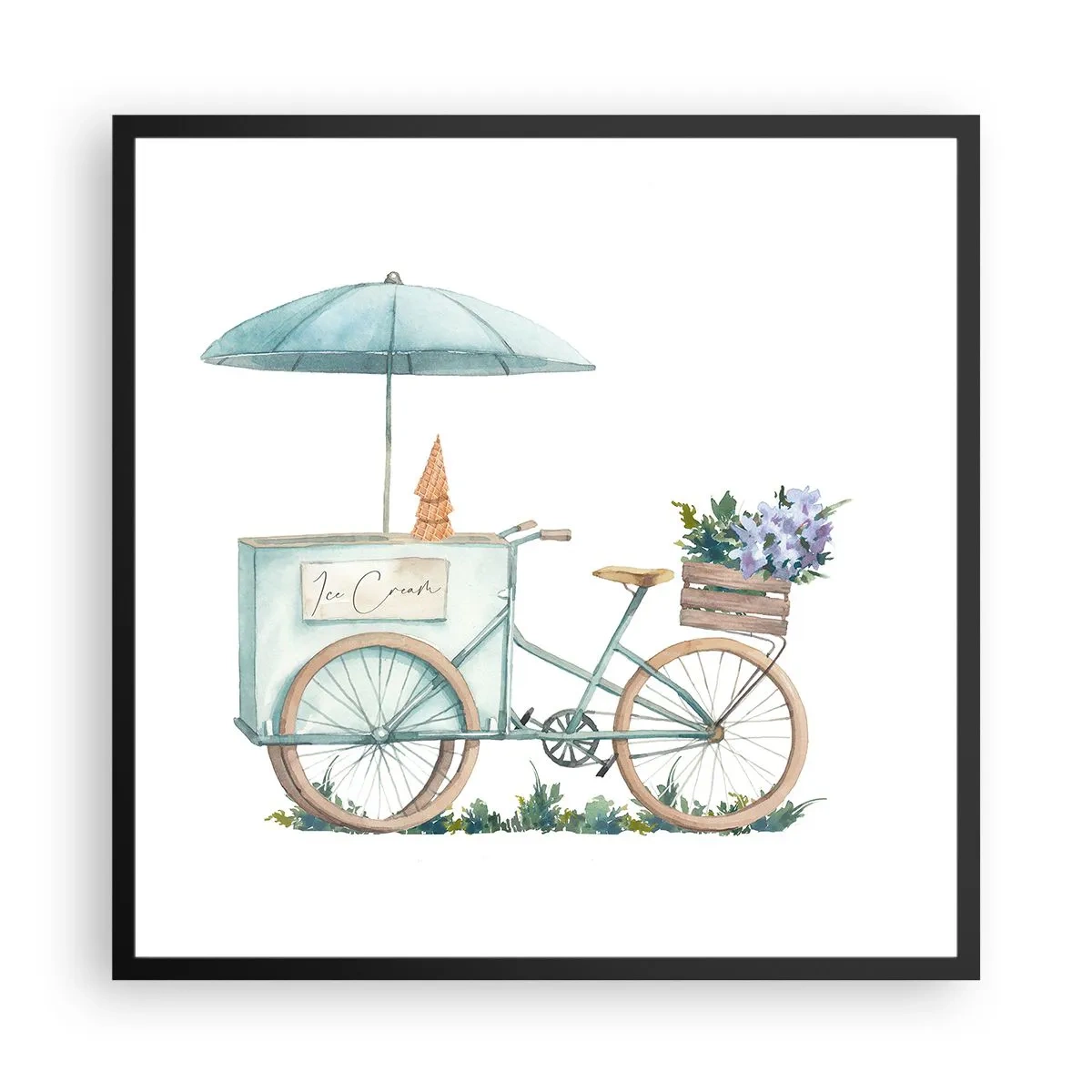 Poster în ramă neagră - O dulce amintire de vară - 60x60 cm