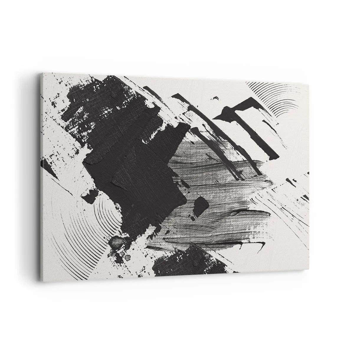 Tablou pe pânză - Abstracție - expresie de negru - 100x70 cm