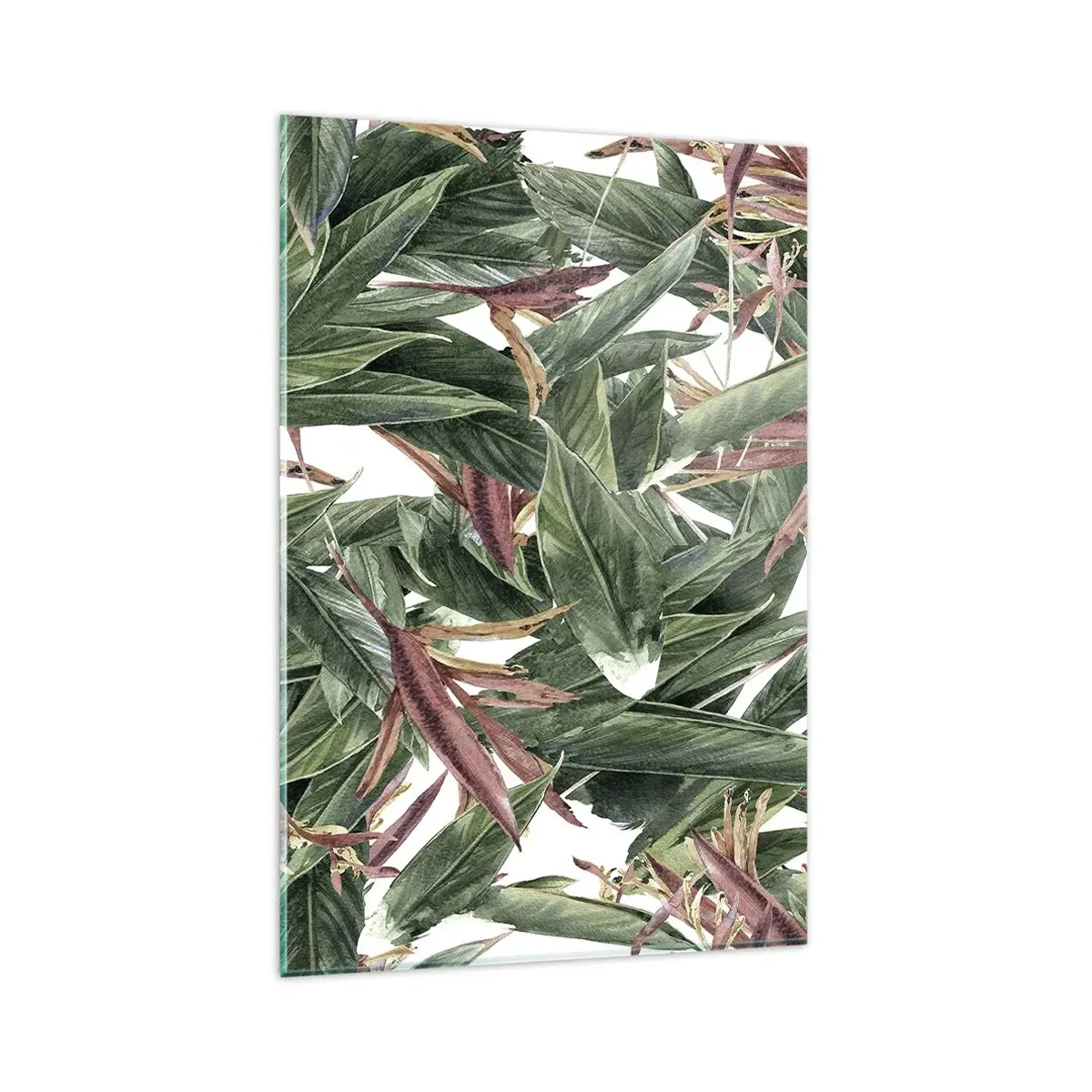 Tablou pe sticlă - Tufișuri de smarald și liliac - 80x120 cm