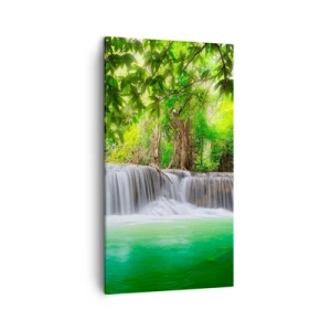 Tablou pe pânză - Cascada verde - 45x80 cm
