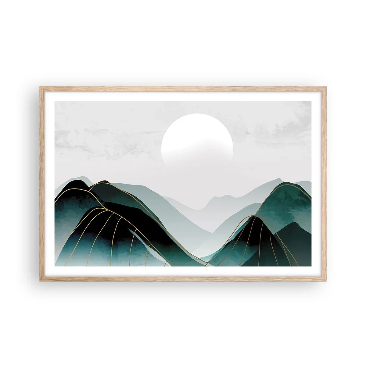 Poster în ramă de stejar deschis - Măreție deplină - 91x61 cm