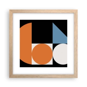 Poster în ramă de stejar deschis - Sistem de figuri - 30x30 cm