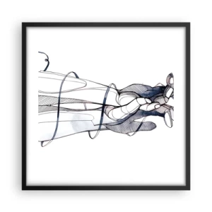 Poster în ramă neagră - Un studiu al atingerii - 50x50 cm