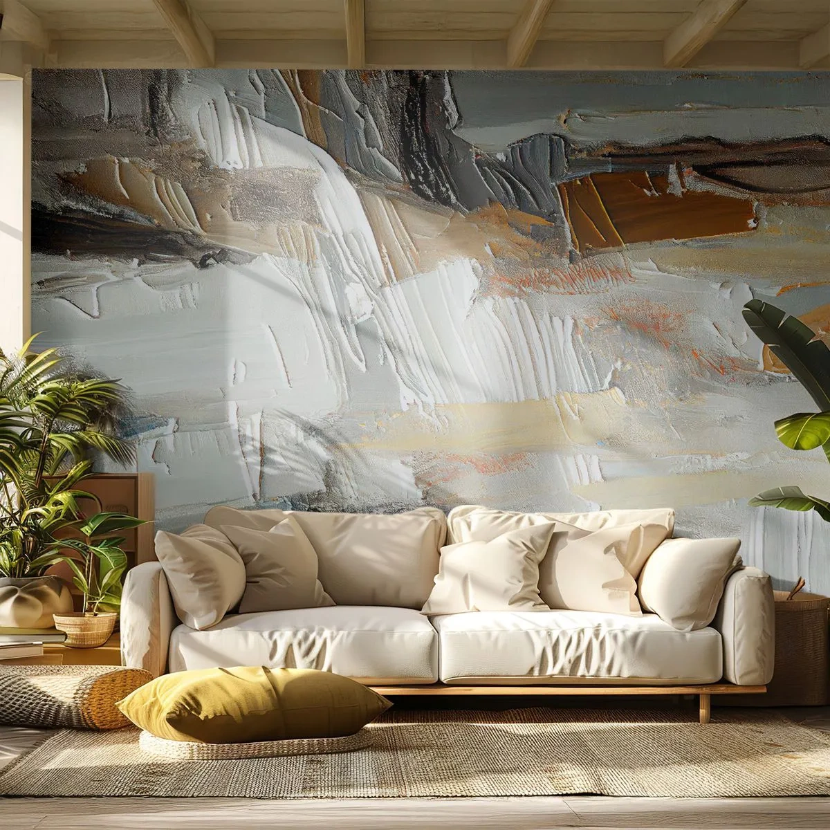 Tapet Premium Canvas - Stratificare colorată - Bucată, A picta, Pictura - 200x140 cm