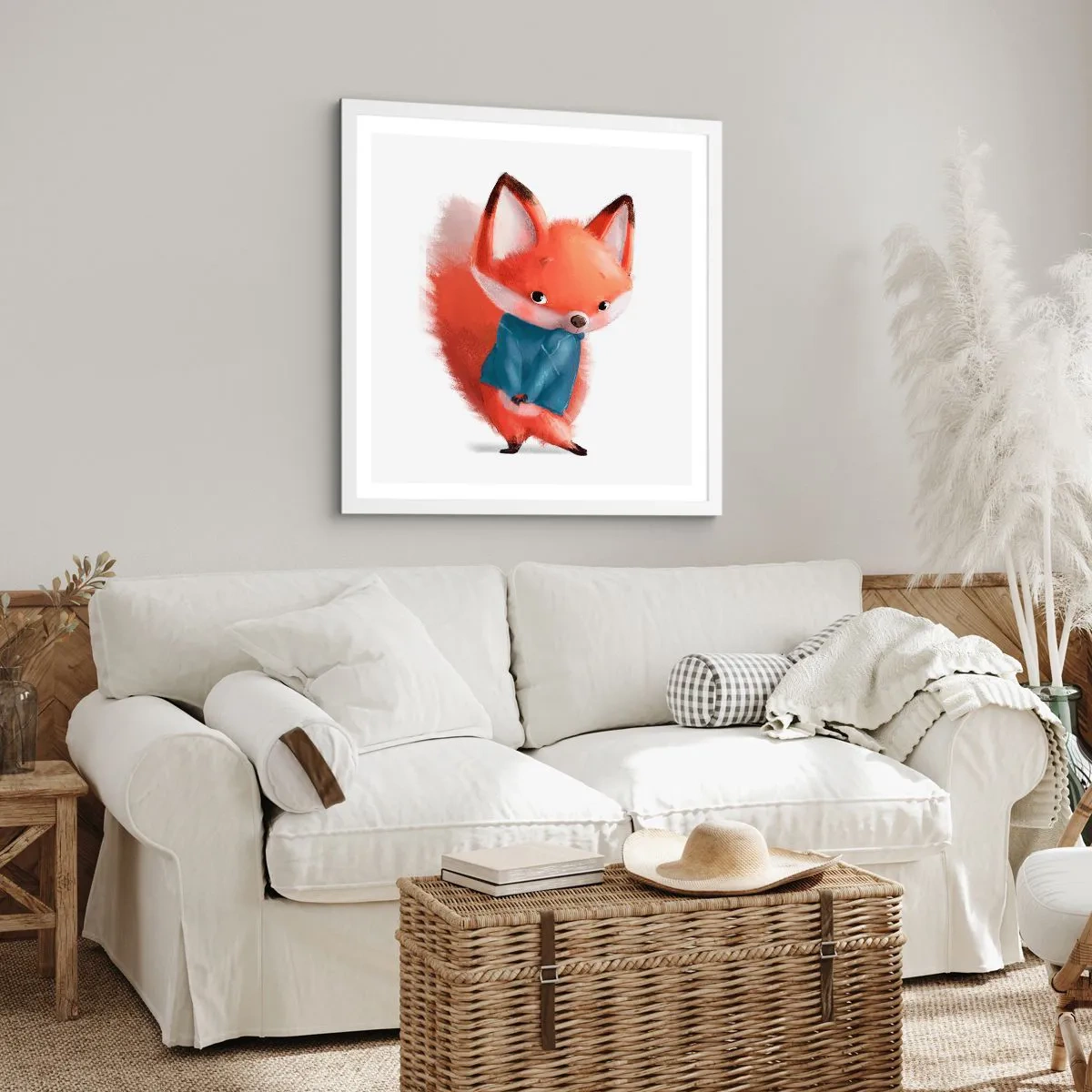 Poster în ramă albă - Îmi vine bine? - 30x30 cm