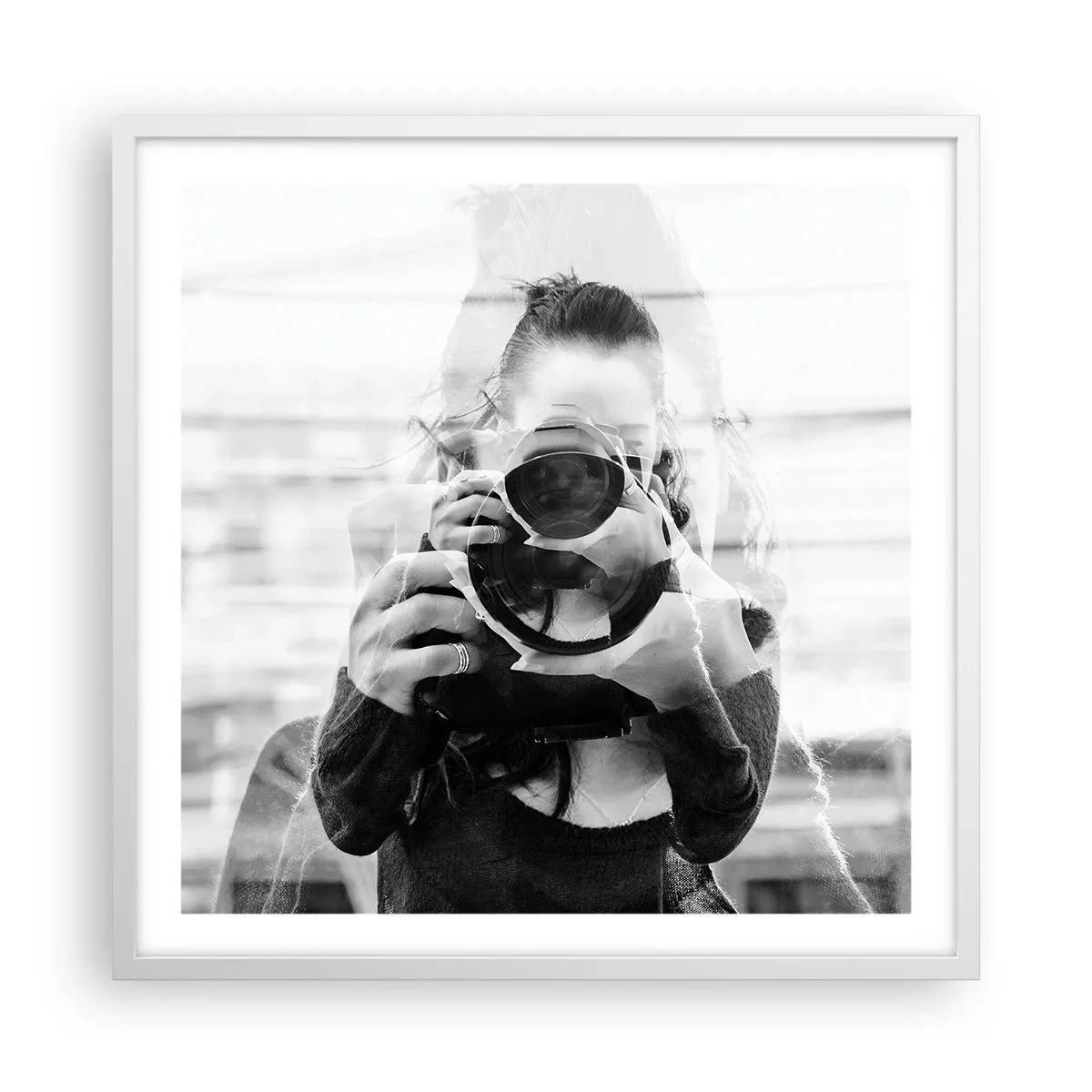 Poster în ramă albă - Creator și material - 60x60 cm