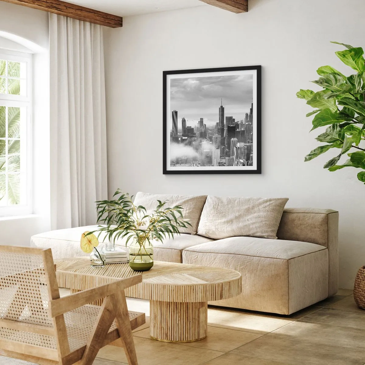 Poster în ramă neagră - Peisaj american - 60x60 cm