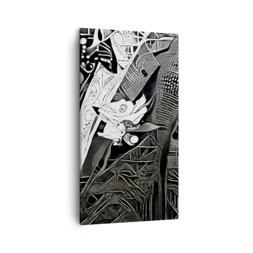 Tablou pe pânză - Doar un om aparent gri - 45x80 cm